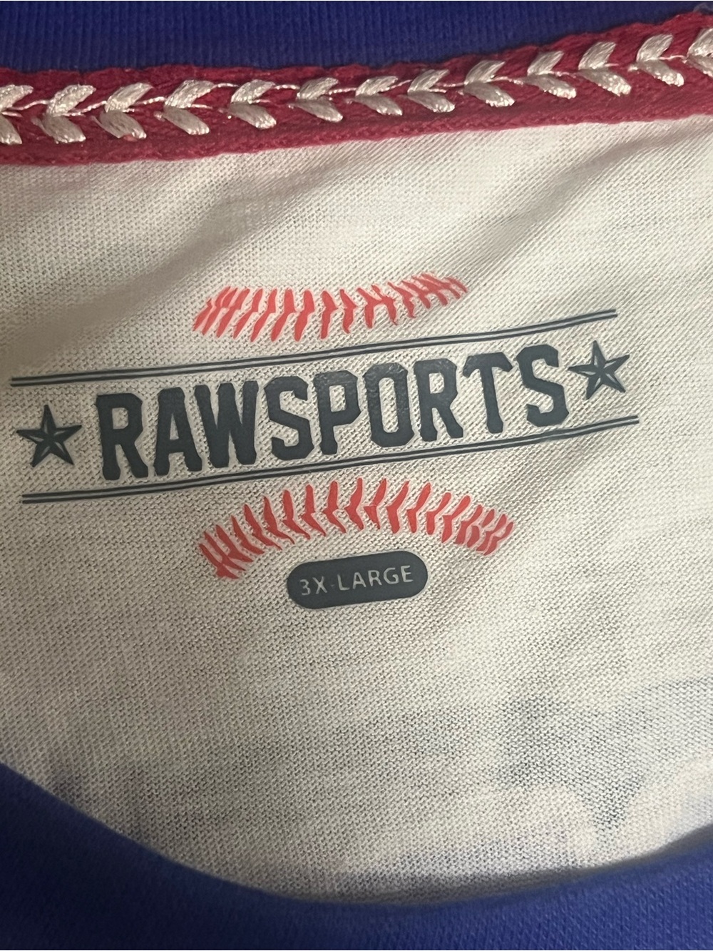 Rawlings White and Royal Blue ‘Royal Giants’ Pinstripe Baseball Tee - Picture 5 of 8